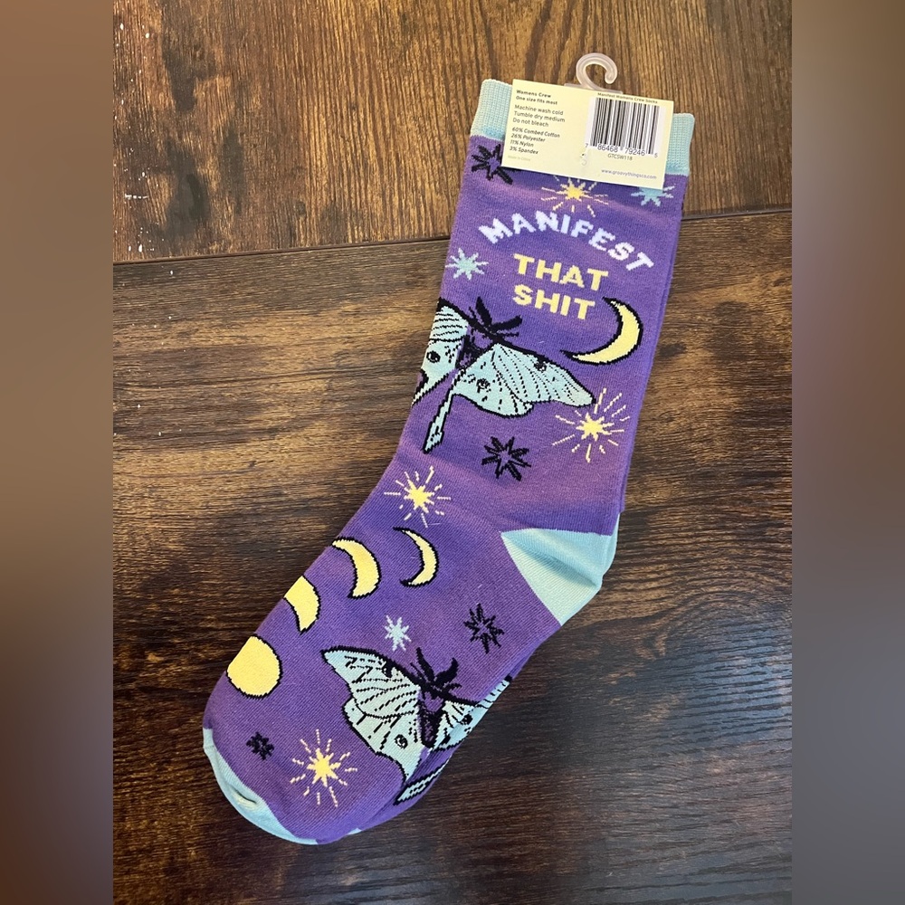 Manifesting That Shit socks - Groovy Sock Co. Women’s